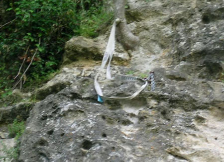 Fitas abandonadas nas paradas criando grande impacto visual